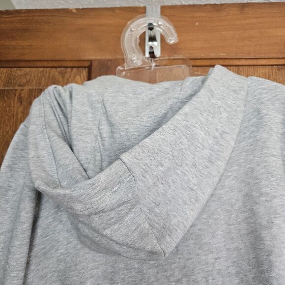Nike Hoodie Womens Small Gray Sportswear Club Fleece Zip Sweatshirt Sweater - Picture 3 of 5